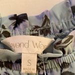 Beyond words Light Blue Leaf Print Midi Dress Photo 1