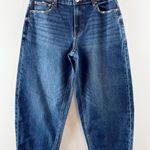 American Eagle Outfitters High Rise Stretch Denim Barrel Jeans Blue 8 Short Photo 0