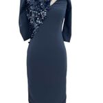 Cushnie et Ochs Larissa Sequin Pencil Dress Navy Blue Size XYZ *Damaged Photo 3