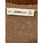 ZARA  Knit Tan Scoop Neck Maxi Slip‎ Lined Tank Dress Size L Photo 7