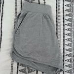 Nike  Women's Ribbed Shorts Yoga Grey and White Stripes w/Pockets Photo 3