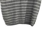 Loft Ann Taylor Women's Gray Striped Short Sleeve Wool Blend Sweater Sz S Photo 4