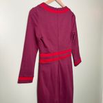 Boden USA Boden Nellie Ponte Knee Length Surplice Dress Mulled Wine Red Women’s Size 4 Photo 5