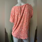 Chico's  The Ultimate Tee Size 3 Orange and White Lotus Print Photo 1