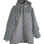 Koolaburra by UGG Mixed Media Sherpa & Quilted Parka Womens Large Gray Outdoors Photo 0