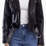BLANK NYC Faux Leather Belted Moto Jacket Size Medium Photo 0