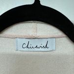 Chicwish  Soft Blush Pink Ribbed Hem Drape Cardigan Waterfall Size Small Medium Photo 3