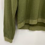 Treasure & Bond  NWOT Olive Green Waffle Knit Trim Pullover Sweatshirt Size Small Photo 3