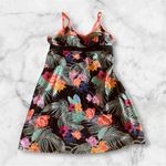 Zero X Posur Bra dress bathing suit XL black floral lightweight stretch Photo 1