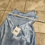 Hello Molly  Maxi Dress, Sky Blue Satin, Sleeveless Tie‎ Back, Cocktail nwt sz 10 Photo 5