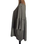 Bryn Walker Diego Diamond pattern bell sleeve tunic black and cream size M Photo 4