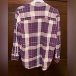Madewell  Oversized Ex Boyfriend Rylan Plaid Flannel Button Down Shirt Photo 3