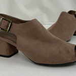 Life Stride ‎ women's tan soft system faux suede buckle chunky wedge heel shoes Photo 0