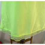 Selena Gomez Y2K  Brat Summer Lime Lace Trim Layering Tank Top Spaghetti Strap XL Photo 1