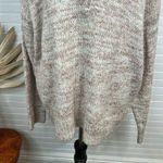 Treasure & Bond  Women's Marled Beige Half-Zip Chunky Knit Sweater Size XL Photo 4