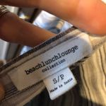 Beach Lunch Lounge Jumpsuit Women’s Small blue Striped Linen Blend Wide Leg Photo 3