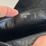 Ann Taylor Sz 7.5 Black Suede Leather Booties Black Heel Boots Back Zip Closure Photo 1