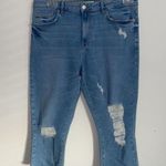 Forever 21 denim distressed capris size 10 Photo 2
