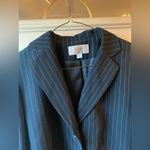 Le Suit Navy Pinstripe Women's Blazer Photo 5