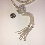 Elegant Vintage Faux Pearl Retro Boho Tassel Fringe Tie Necklace Photo 3