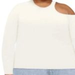 Eloquii  Elements cold shoulder cotto/viscose blend long sleeve top, size 18/20 Photo 0