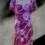 Bold Elements  NWT Pink & Red Floral MIDI Dress 22-24 p2p 39”L 9”Sleeve Photo 0