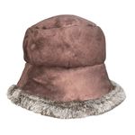 Daniele Meucci Bucket Hat Cap Faux Fur Made in Florence Italy OS Holiday Brown Photo 0