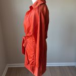 ASOS In The Style Knot Front Satin Shirt Dress Photo 5