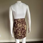 Isabel Marant  Mini Skirt With Side Wrap Detail Brown White Photo 3