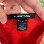 Ellen Tracy Women's Orange Mock Neck 100% Cashmere Sweater Size L Photo 4