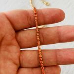 Free People Delicate Everyday Rhinestone Necklace NWT Orange Gold Photo 2