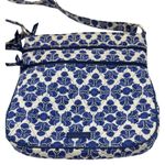 Vera Bradley Quilted Cotton Crossbody Bag With Blue Floral Pattern Adjustable St Photo 5