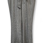 SO Good For Life Houndstooth Self Belt Flare Trousers Size Large NWT White Photo 0