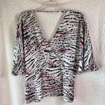 Naked Zebra Cropped Top Zebra Print V Neck Women's Photo 1