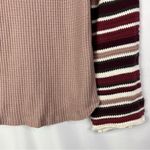 Altar'd State Pink Knit Woodrose Long Sleeve Top M Photo 3