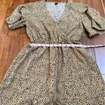 SheIn Women’s Leopard Print Black & Brown Short Sleeve Romper Size Small Photo 2