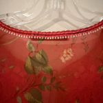 CAbi  Floral Silk Embroidered Tunic Top Blouse Women's Large Orange Boho Dainty Photo 5