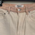 Reformation  Jeans Cynthia Tonal Reworked Hi-Rise Straight Jeans Bone Wash sz 27 Photo 5