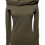 Christopher Fischer Black Label 100% Cashmere Olive Green Tunic Sweater XS/S EUC Photo 0