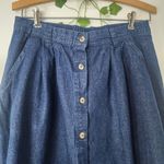 DenimMoves A Line Denim Button Down Skirt Blue Size L Photo 1