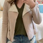 Light Pink Sherpa Lined Jacket Size M Photo 0