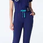 FIGS High Waisted Uman Relaxed Jogger Scrub Pants in Sapphire, Size Medium Photo 0