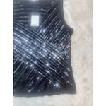 Calvin Klein  Black Sleeveless Sequin Top, Crew Neck Size Large NWT Photo 3