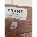 frame denim  Le Skinny De Jeanne Pink Floral Cut Out Embroidery Size 26 Photo 3