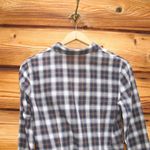 Theory  Featherweight Cotton Plaid Top Photo 4