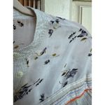 Free People  Striped Floral Boho Tunic Shirt Blouse Top Women Size Small Photo 3