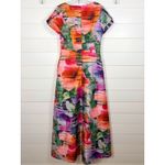Kay Unger NWT  Watercolor Floral V-Neck Maxi A-Line Dress Multicolor Size 6 Photo 9