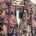 NWT Love the Label 3/4 Sleeve Patterned Mini Dress Blue Size L Photo 6