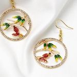 Funky Bird Earrings Gold Photo 2