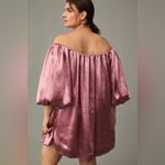 Anthropologie Mare Mare Off-The-Shoulder Puff-Sleeve Shine Mini Dress Photo 5